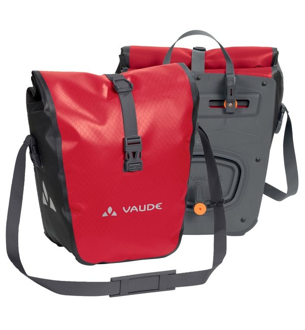 VAUDE Aqua Front Fahrradtaschen rot-schwarz 1 Paar